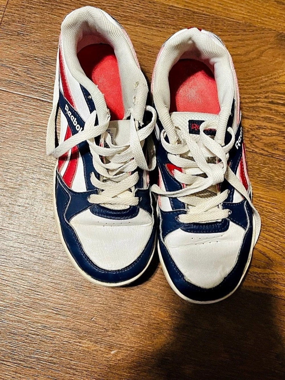 Reebok Court Retro Color Block Sneakers in Blue & White
